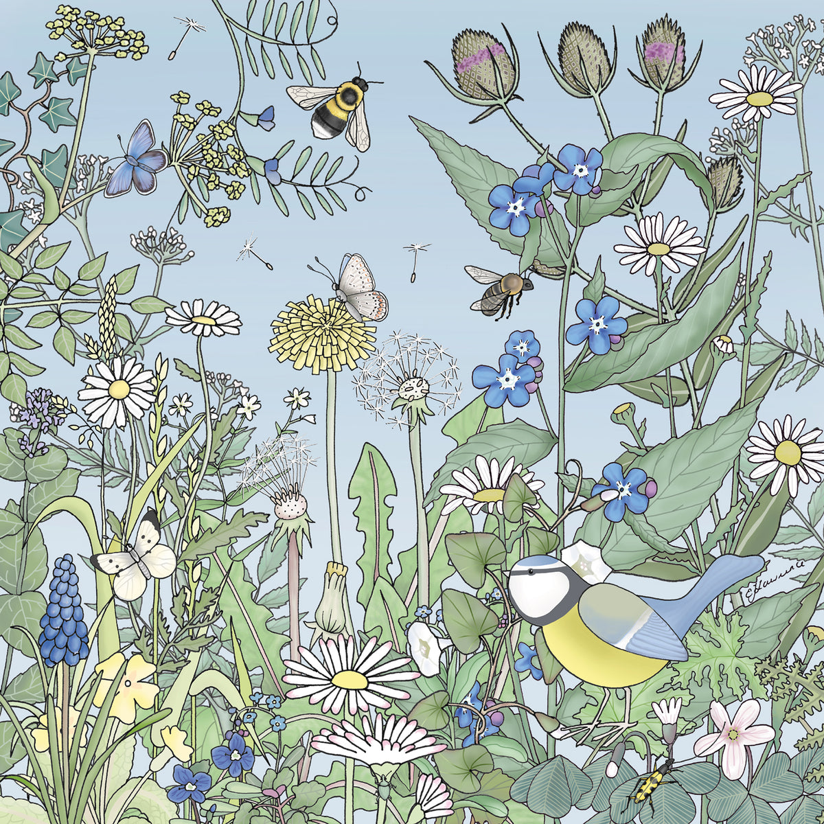 Flora & Fauna Blue Tit Wooden Jigsaw Puzzle