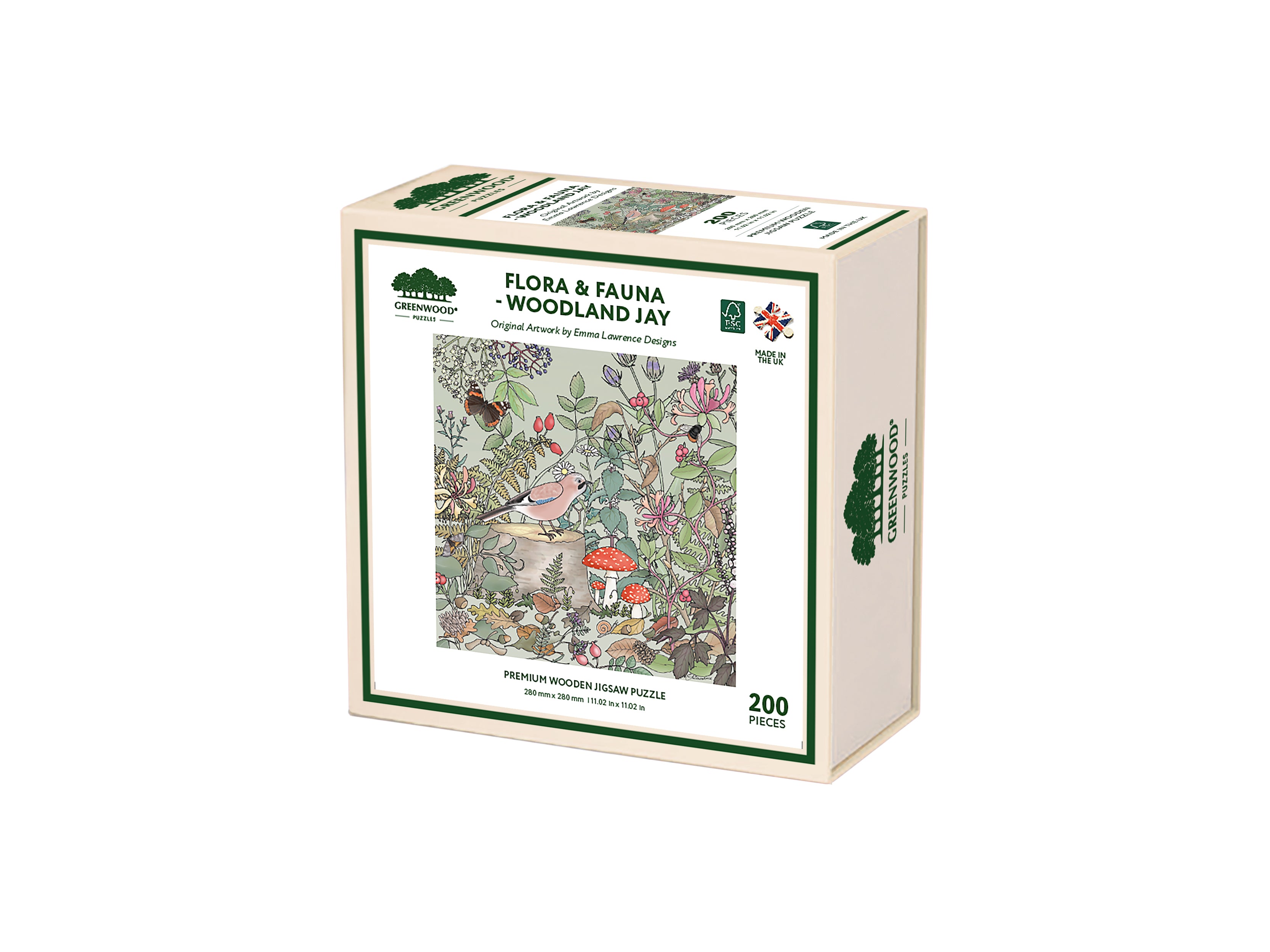 Flora & Fauna Woodland Jay Wooden Jigsaw Puzzle