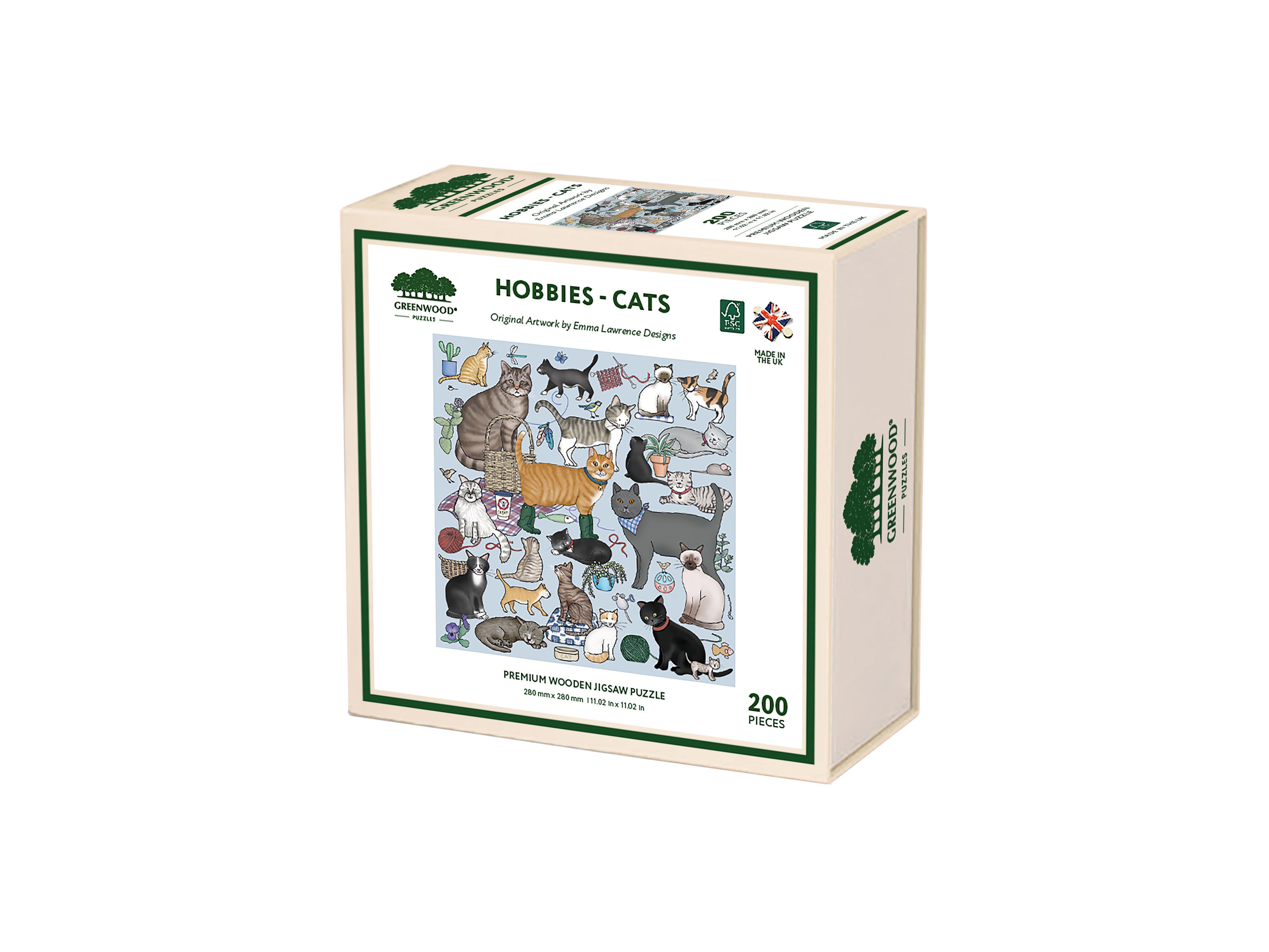 Hobbies - Cats Wooden Jigsaw Puzzle