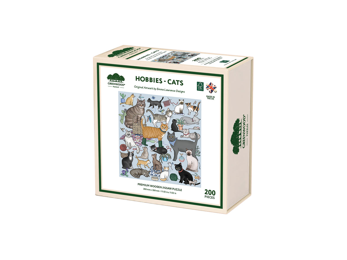 Hobbies - Cats Wooden Jigsaw Puzzle