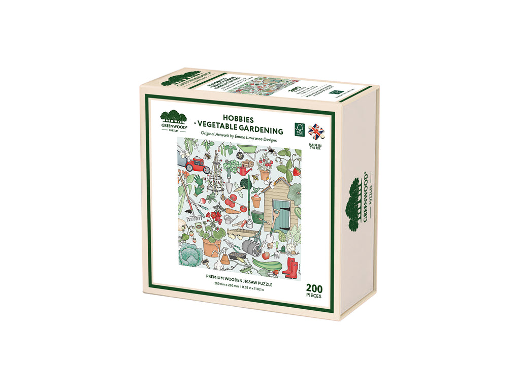 Hobbies - Vegatable Gardening Wooden Jigsaw Puzzle