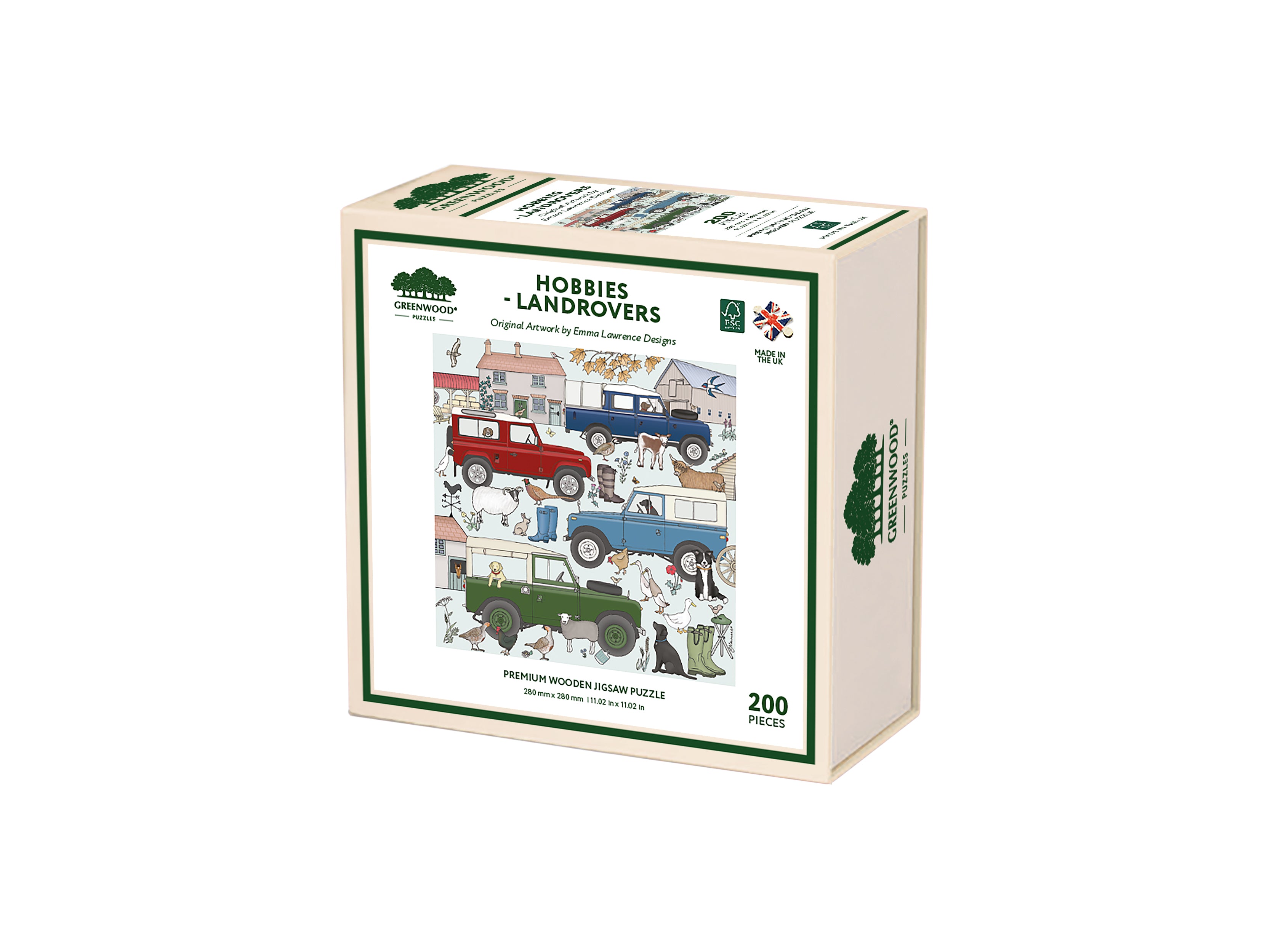 Hobbies - Landrovers Wooden Jigsaw Puzzle