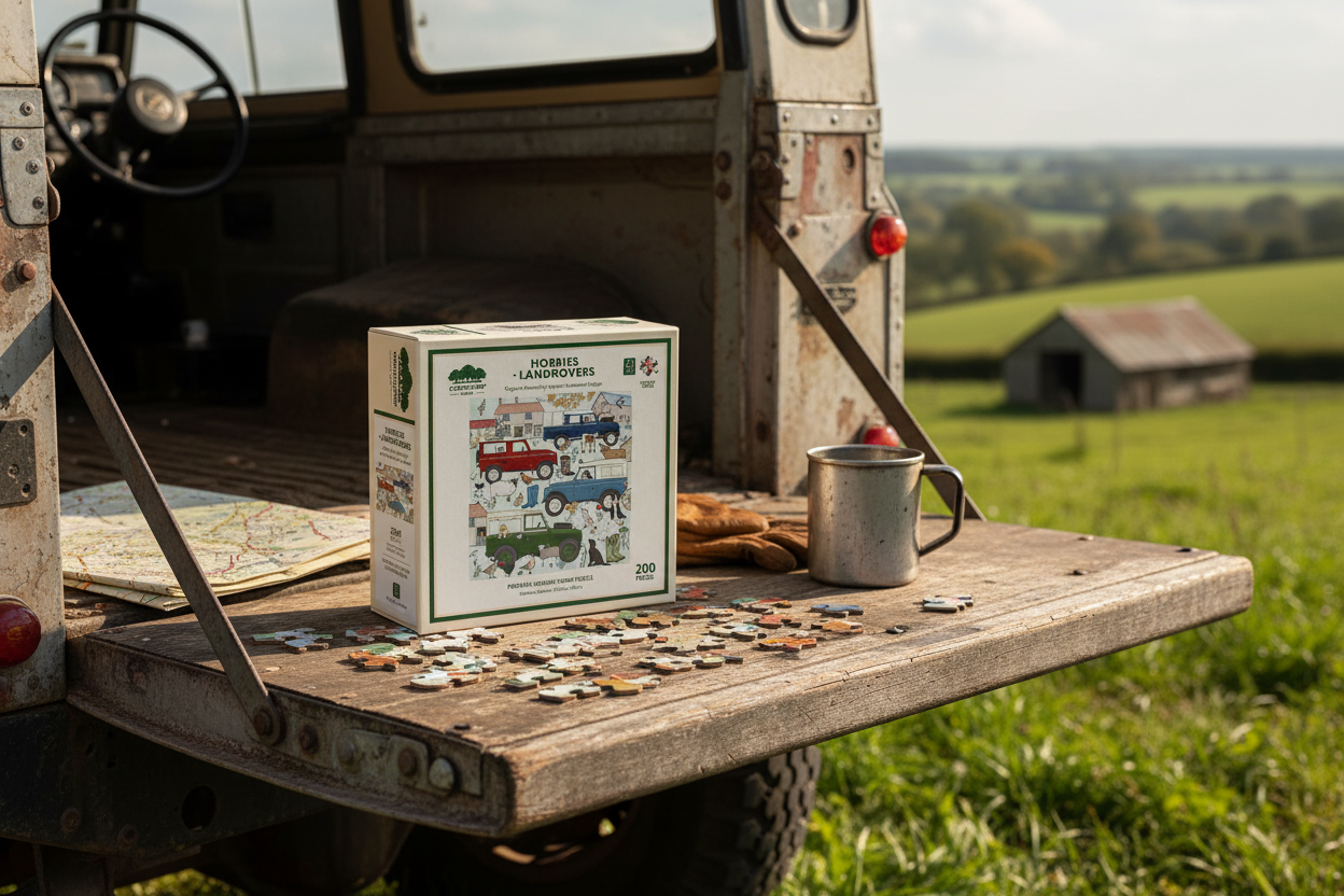 Hobbies - Landrovers Wooden Jigsaw Puzzle