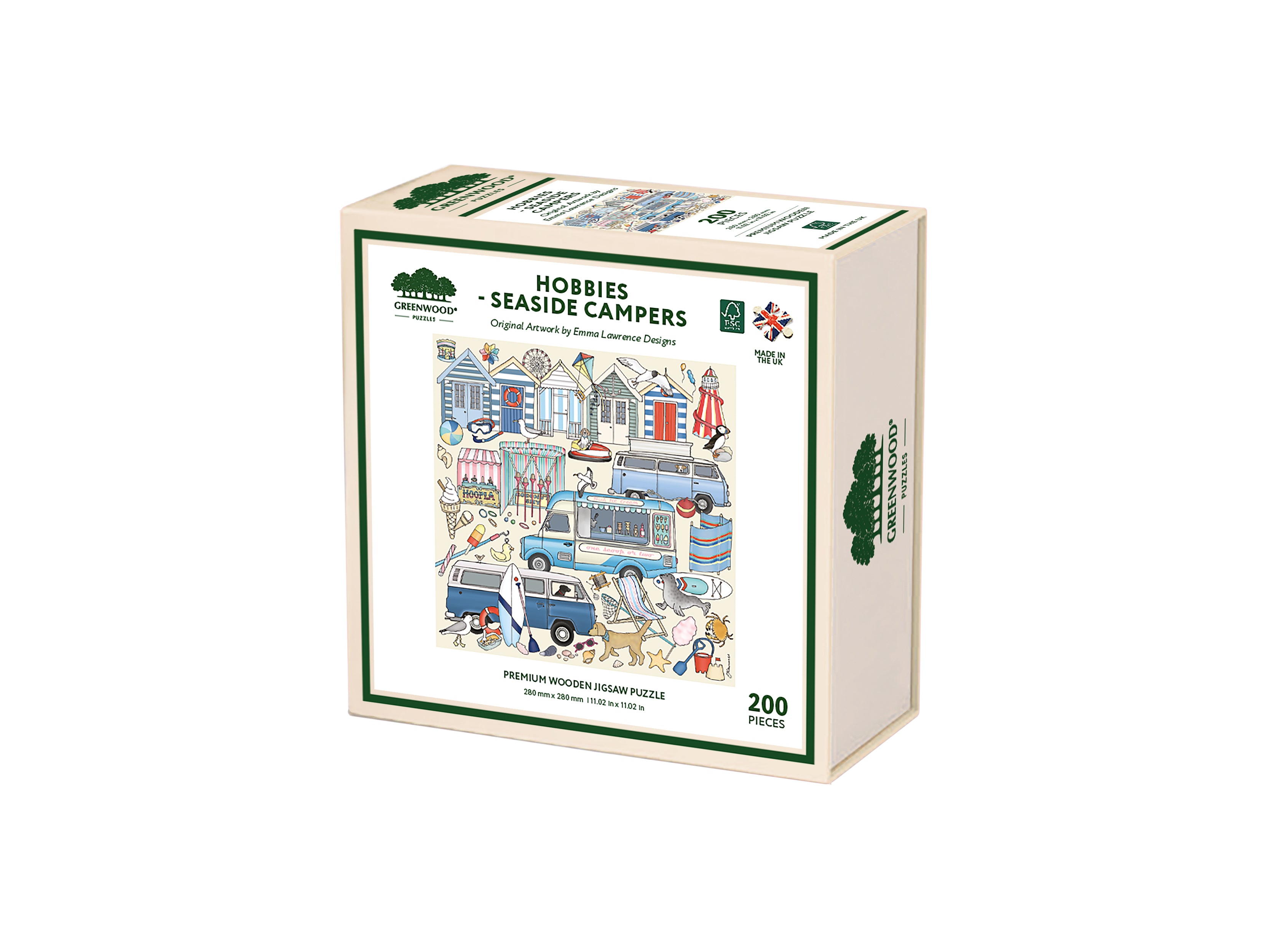 Hobbies - Seaside Campers Wooden Jigsaw Puzzle