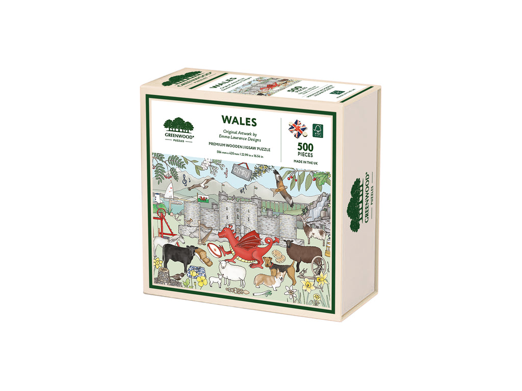 Destinations - Wales, Wooden Jigsaw Puzzle