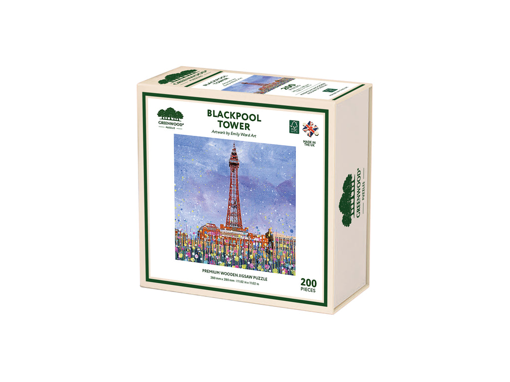 Blackpool Tower Wooden Jigsaw Puzzle By Emily Ward