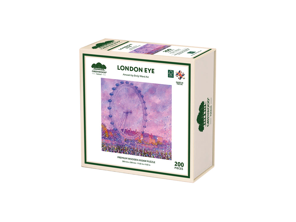 London Eye Wooden Jigsaw Puzzle By Emily Ward
