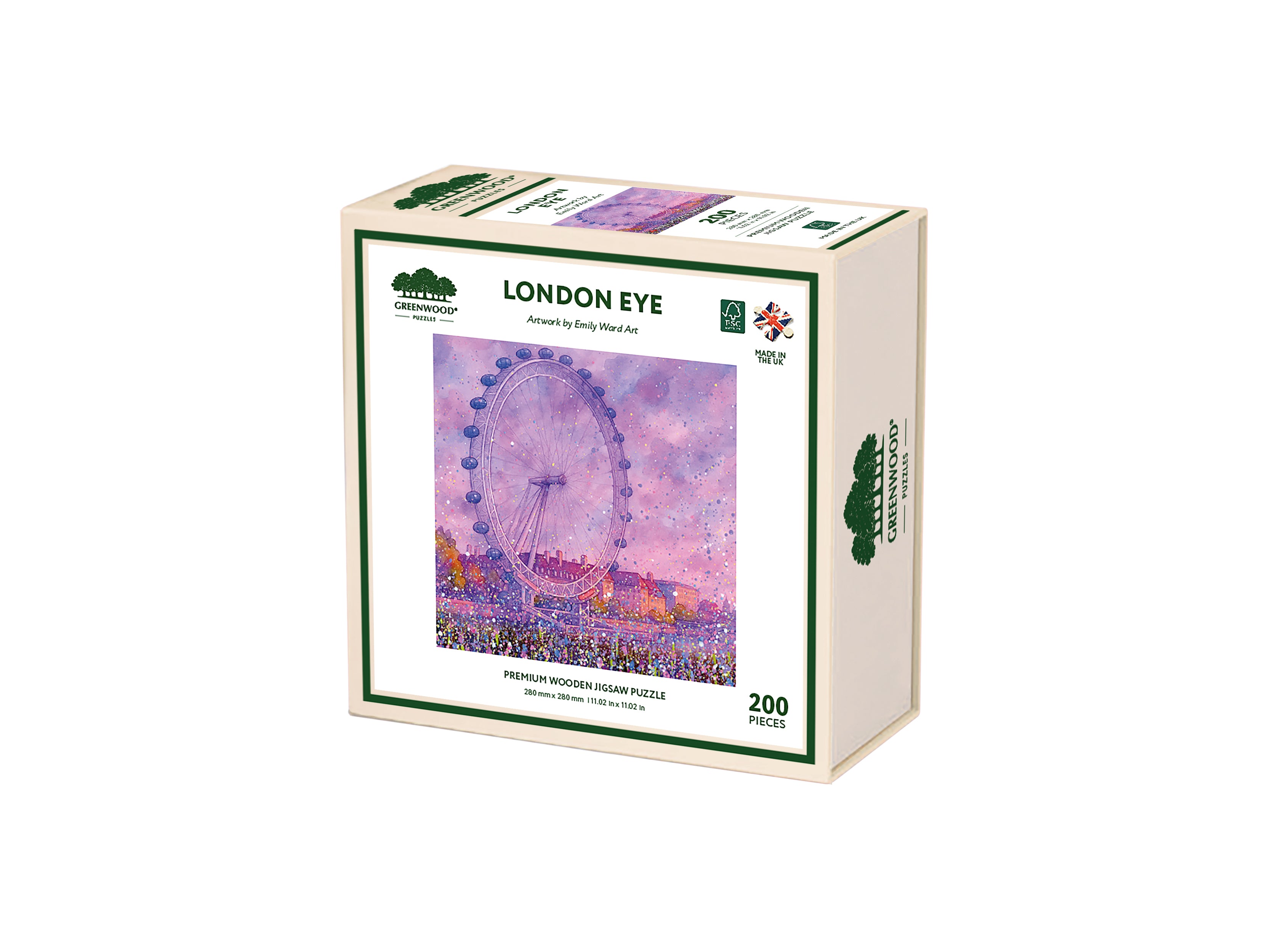London Eye Wooden Jigsaw Puzzle By Emily Ward