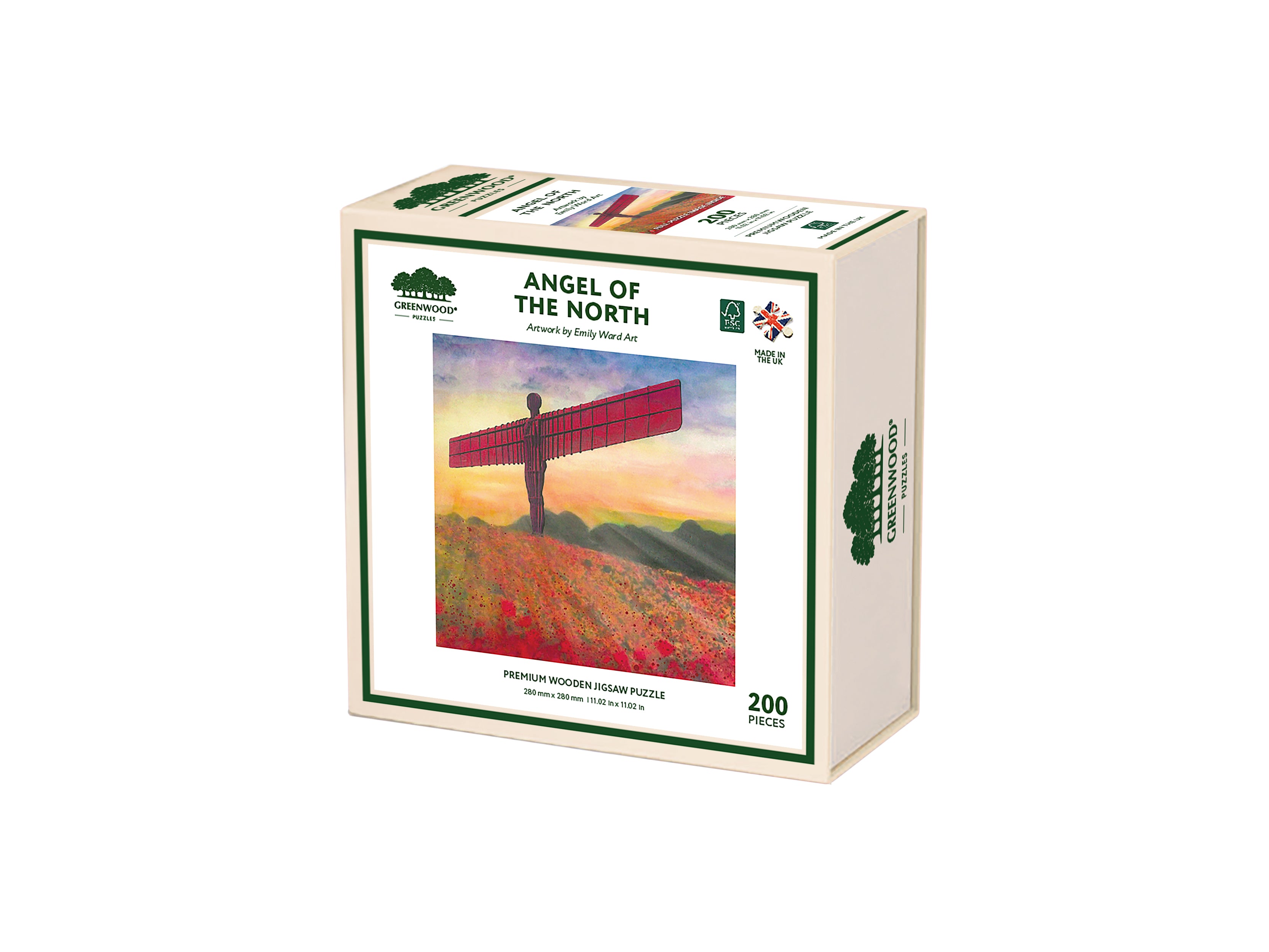 Angel Of The North Wooden Jigsaw Puzzle By Emily Ward