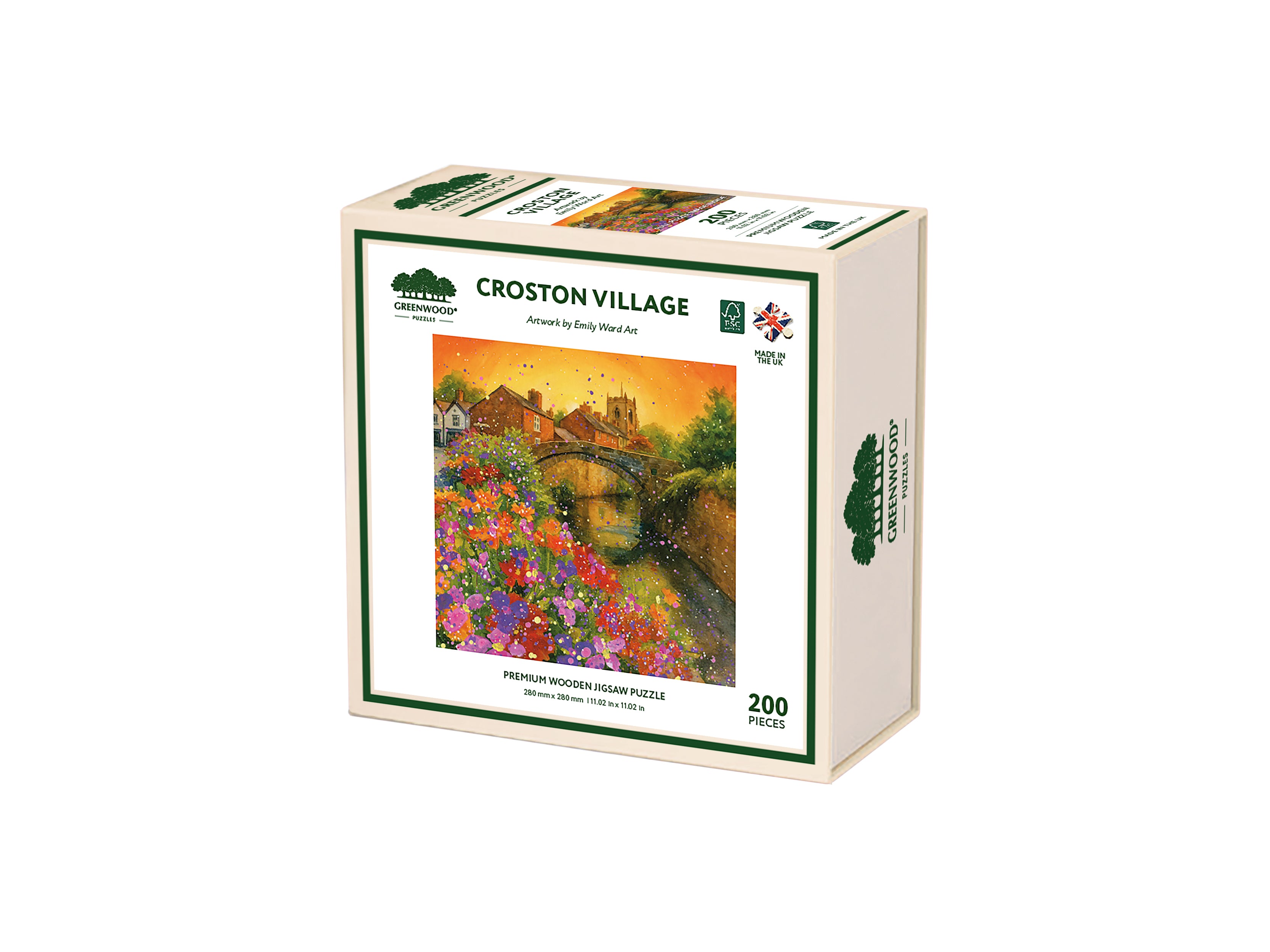 Croston Village Wooden Jigsaw Puzzle By Emily Ward