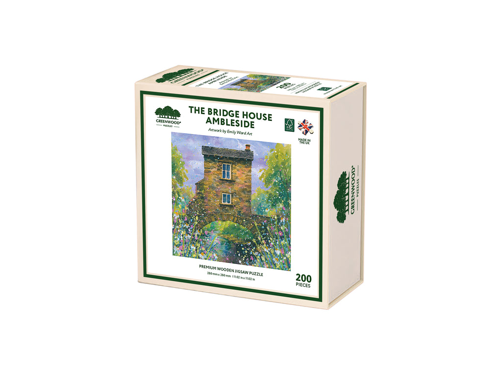 The Bridge House - Ambleside, Wooden Jigsaw Puzzle By Emily Ward