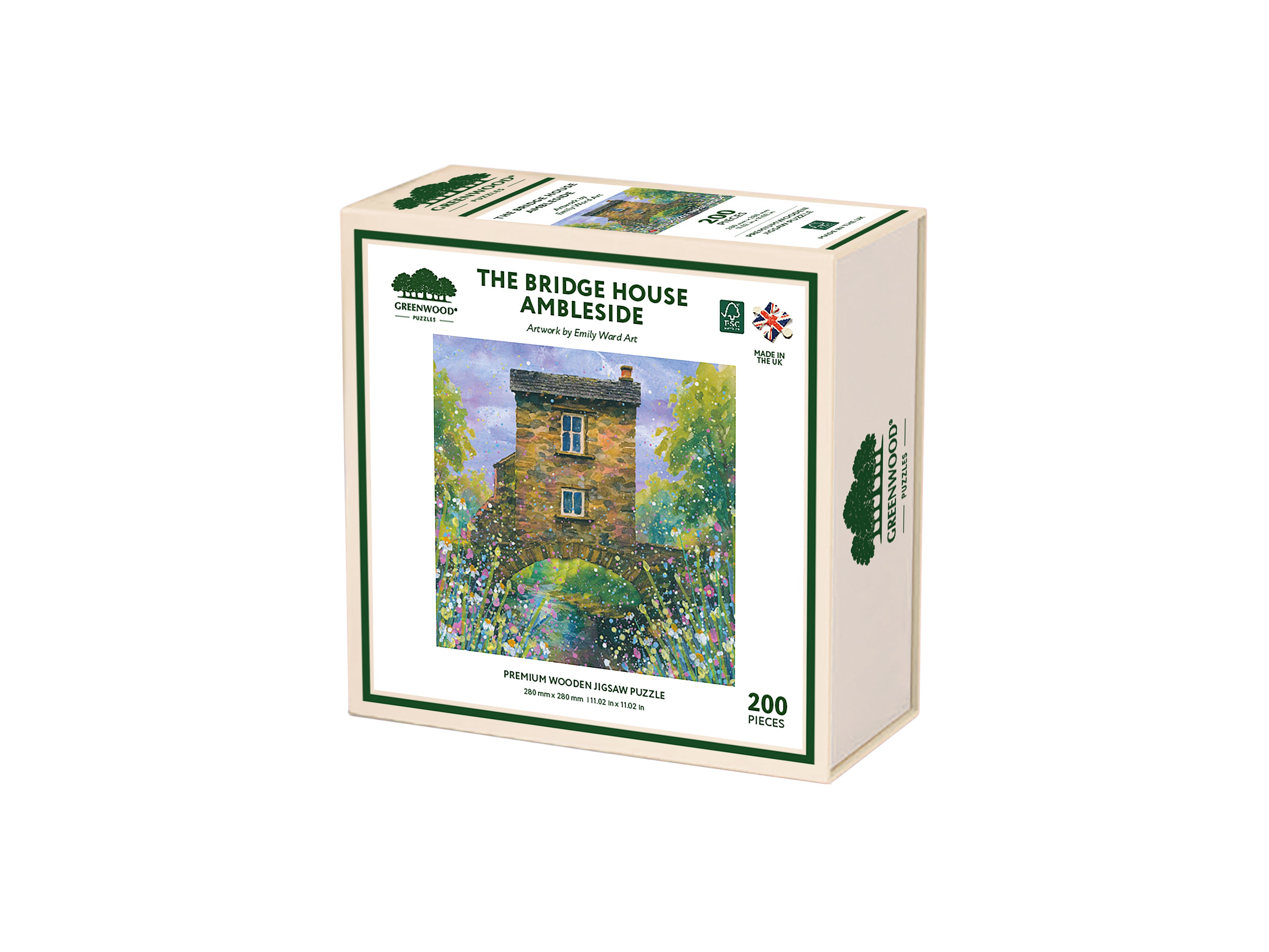 The Bridge House - Ambleside, Wooden Jigsaw Puzzle By Emily Ward