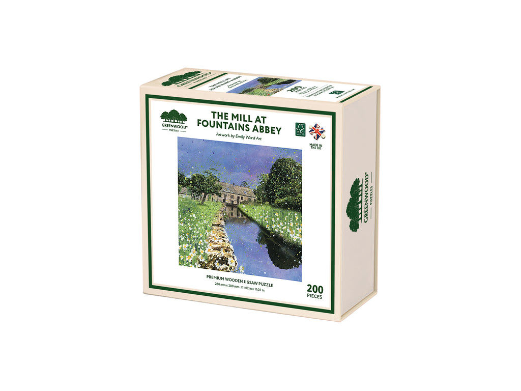 The Mill House at Fountains Abbey Wooden Jigsaw Puzzle By Emily Ward