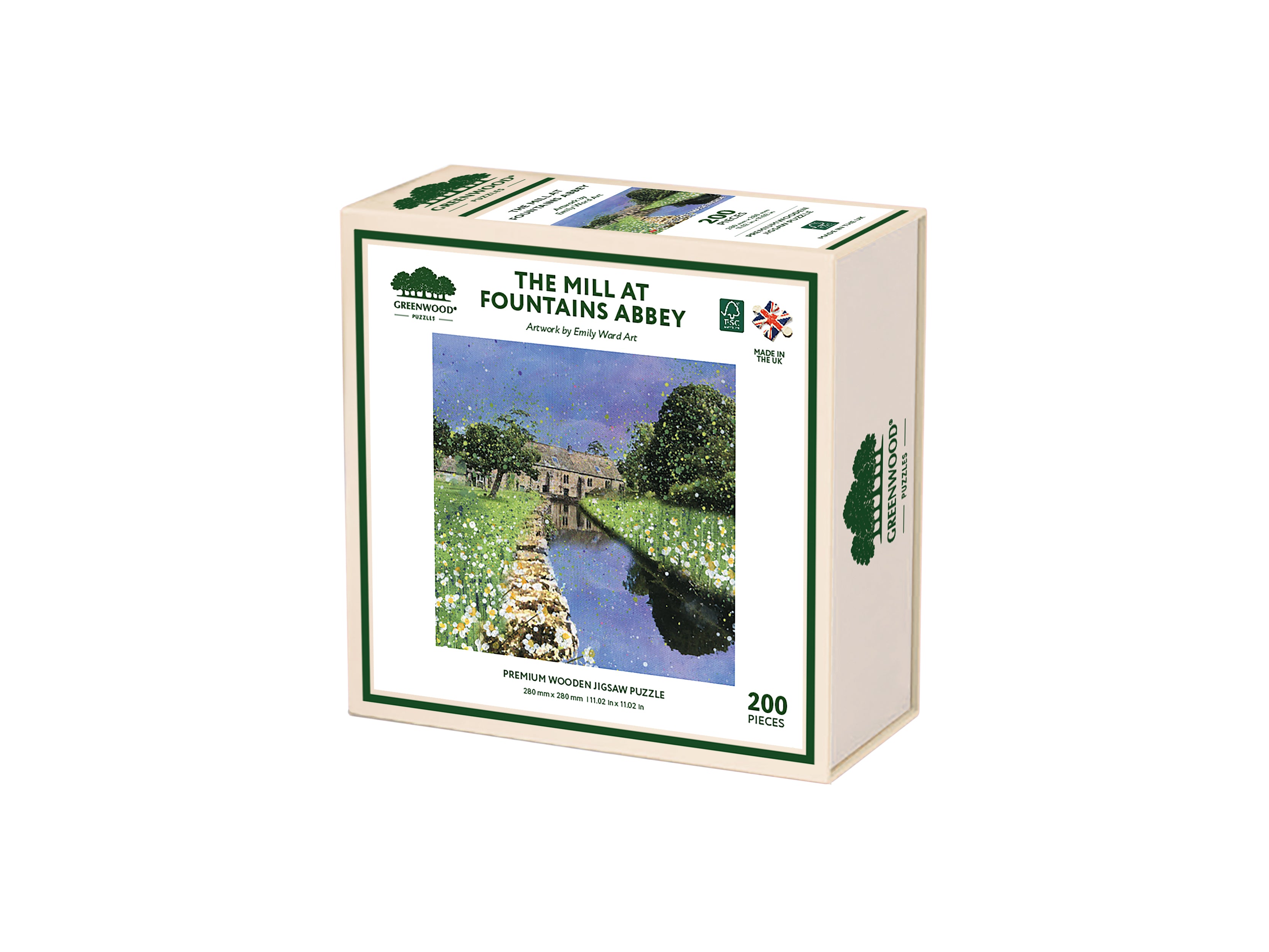 The Mill House at Fountains Abbey Wooden Jigsaw Puzzle By Emily Ward