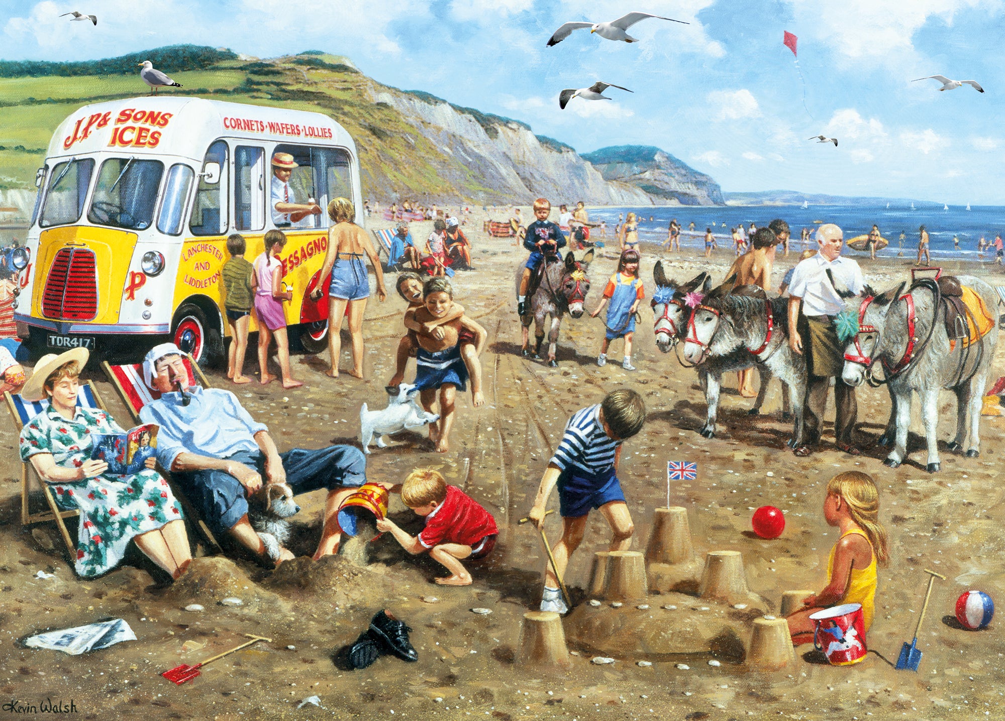 Bucket & Spade Wooden Jigsaw Puzzle By Kevin Walsh