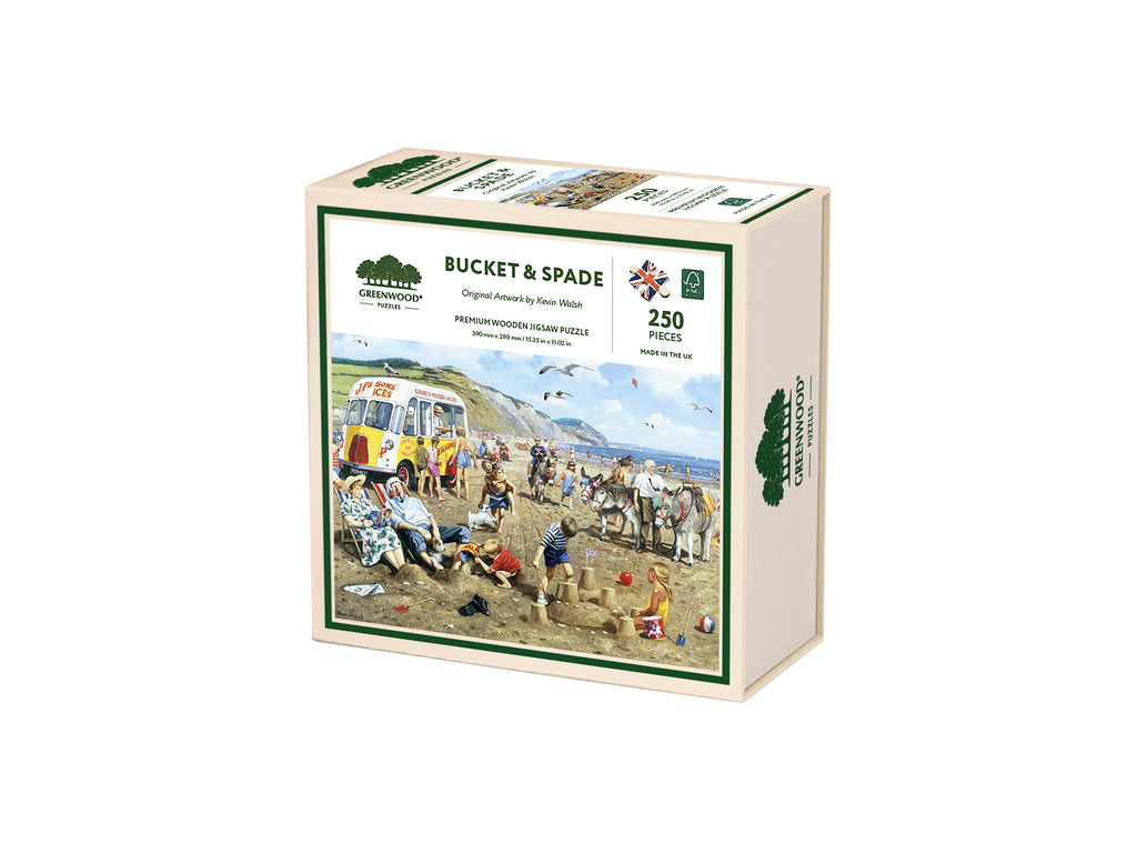 Bucket & Spade Wooden Jigsaw Puzzle By Kevin Walsh