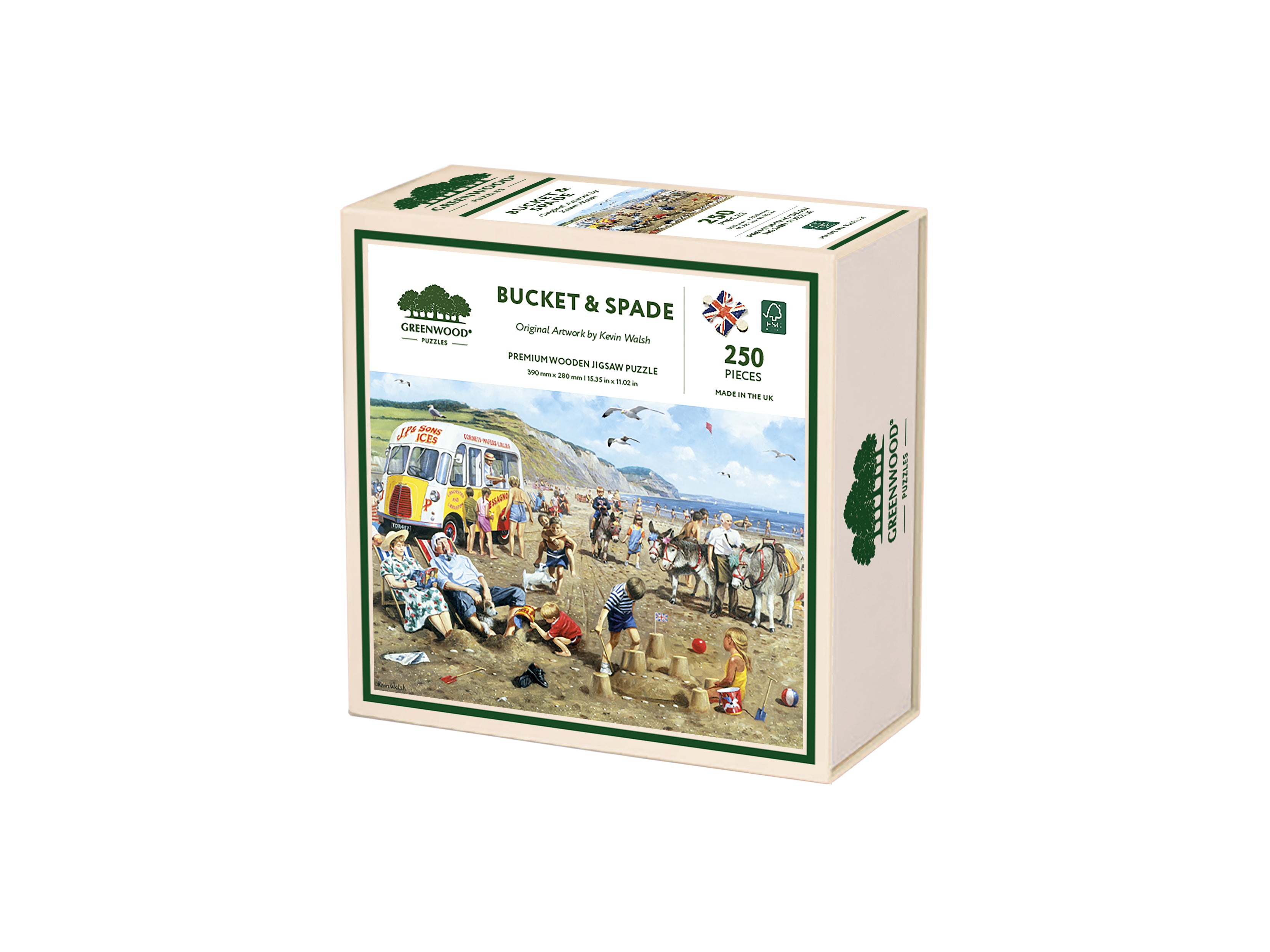 Bucket & Spade Wooden Jigsaw Puzzle By Kevin Walsh