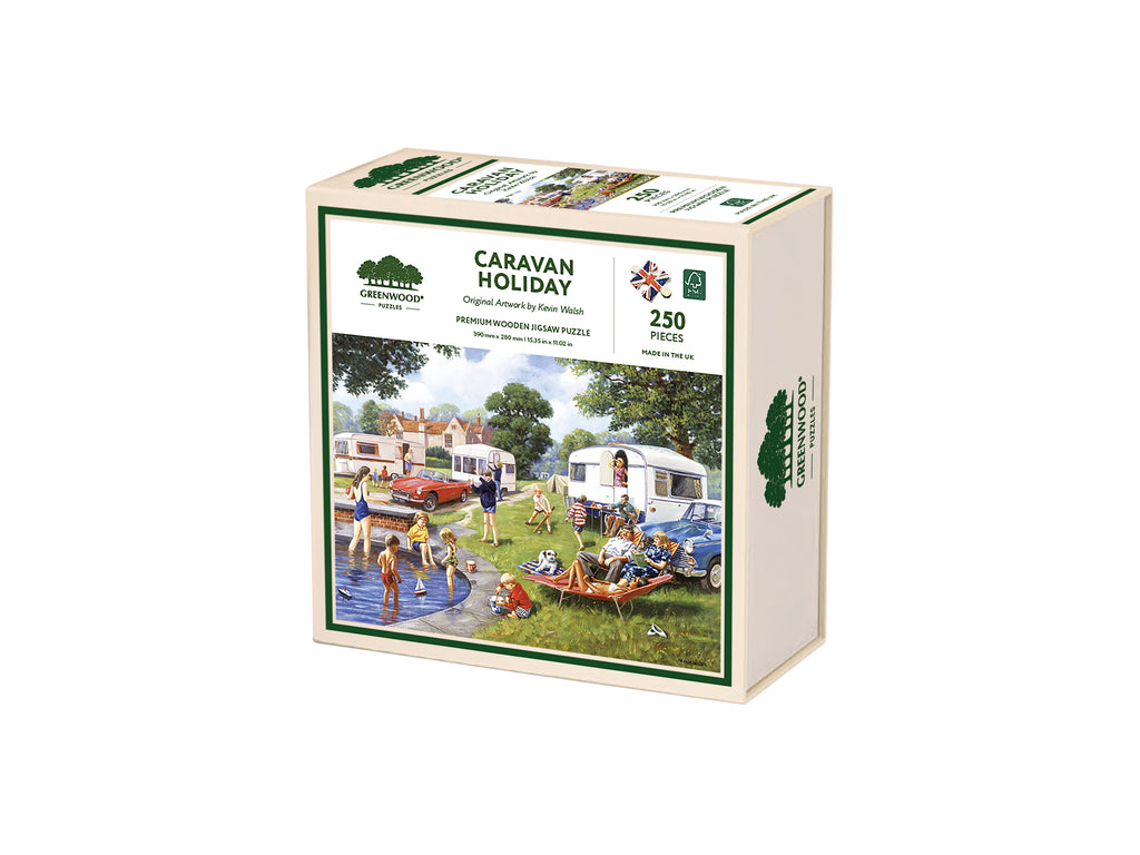 Caravan Holiday Wooden Jigsaw Puzzle By Kevin Walsh