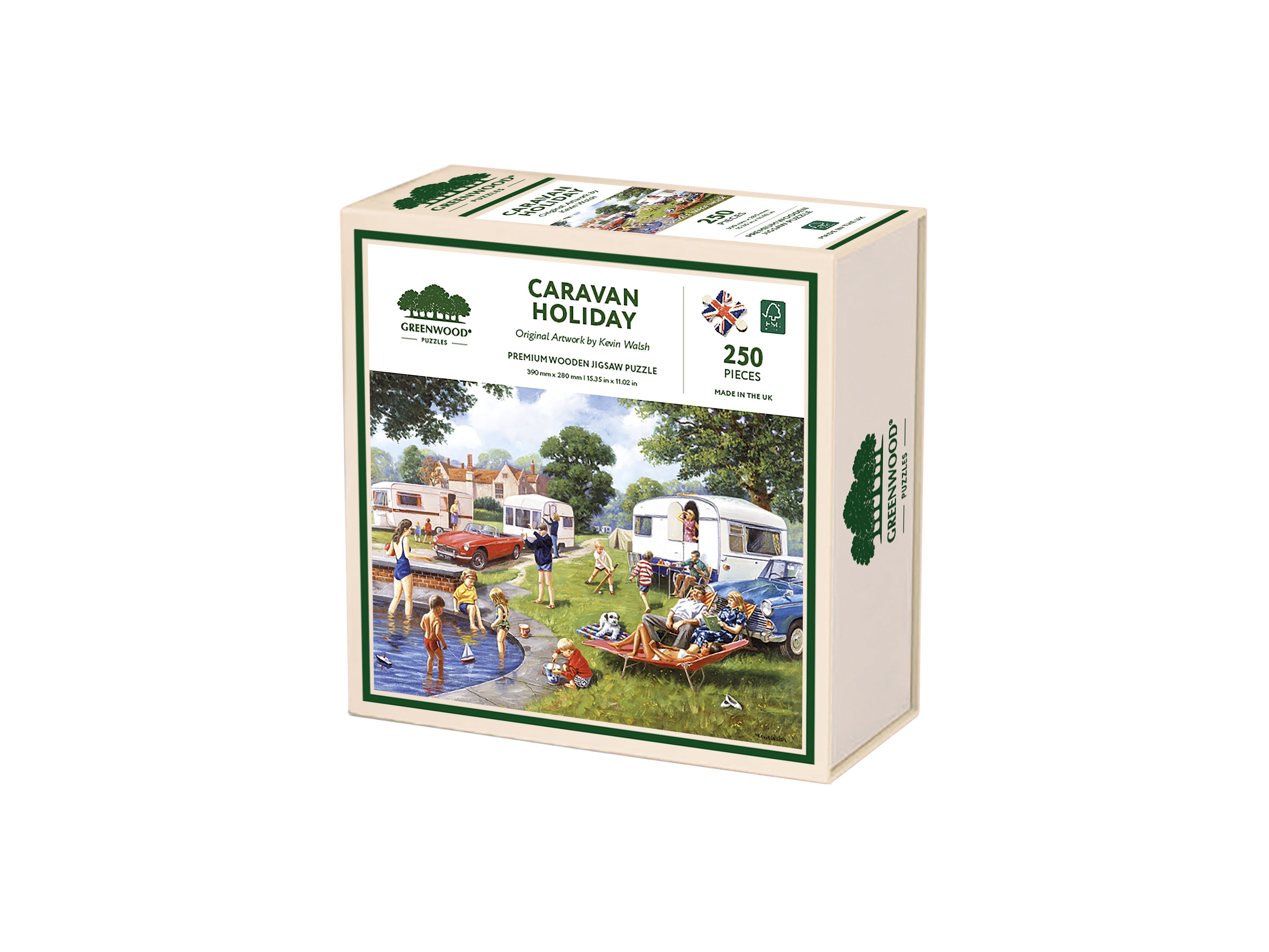 Caravan Holiday Wooden Jigsaw Puzzle By Kevin Walsh