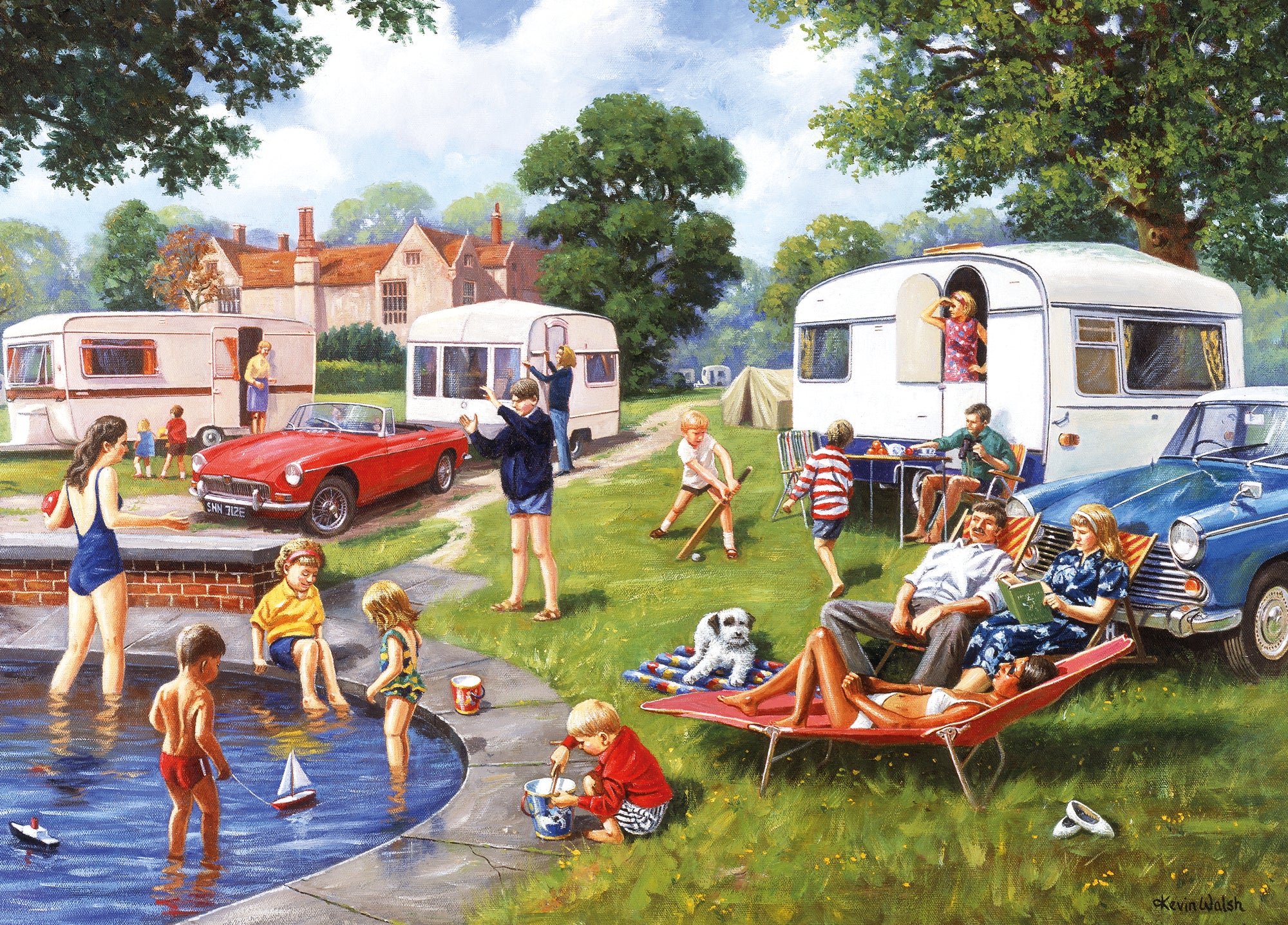 Caravan Holiday Wooden Jigsaw Puzzle By Kevin Walsh