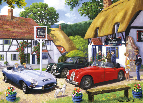 Classic Car Club Wooden Jigsaw Puzzle By Kevin Walsh