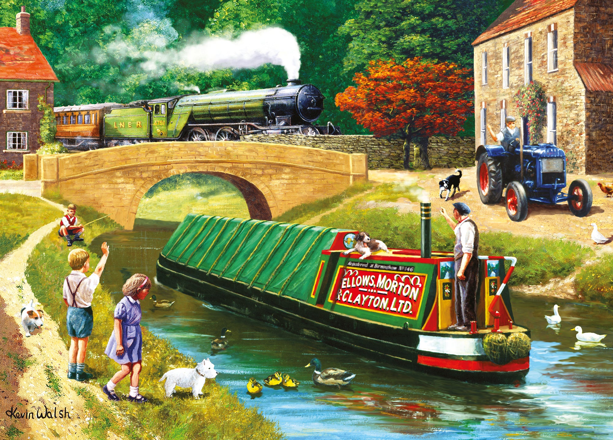 Rail & Canal Wooden Jigsaw Puzzle By Kevin Walsh