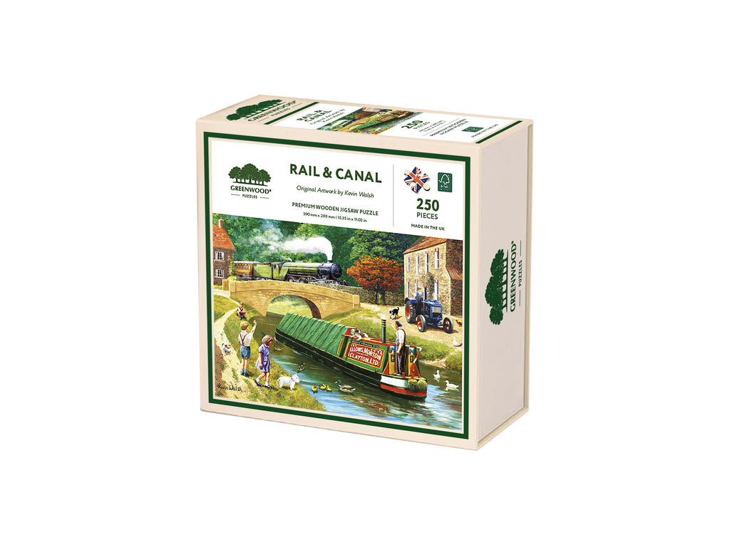 Rail & Canal Wooden Jigsaw Puzzle By Kevin Walsh