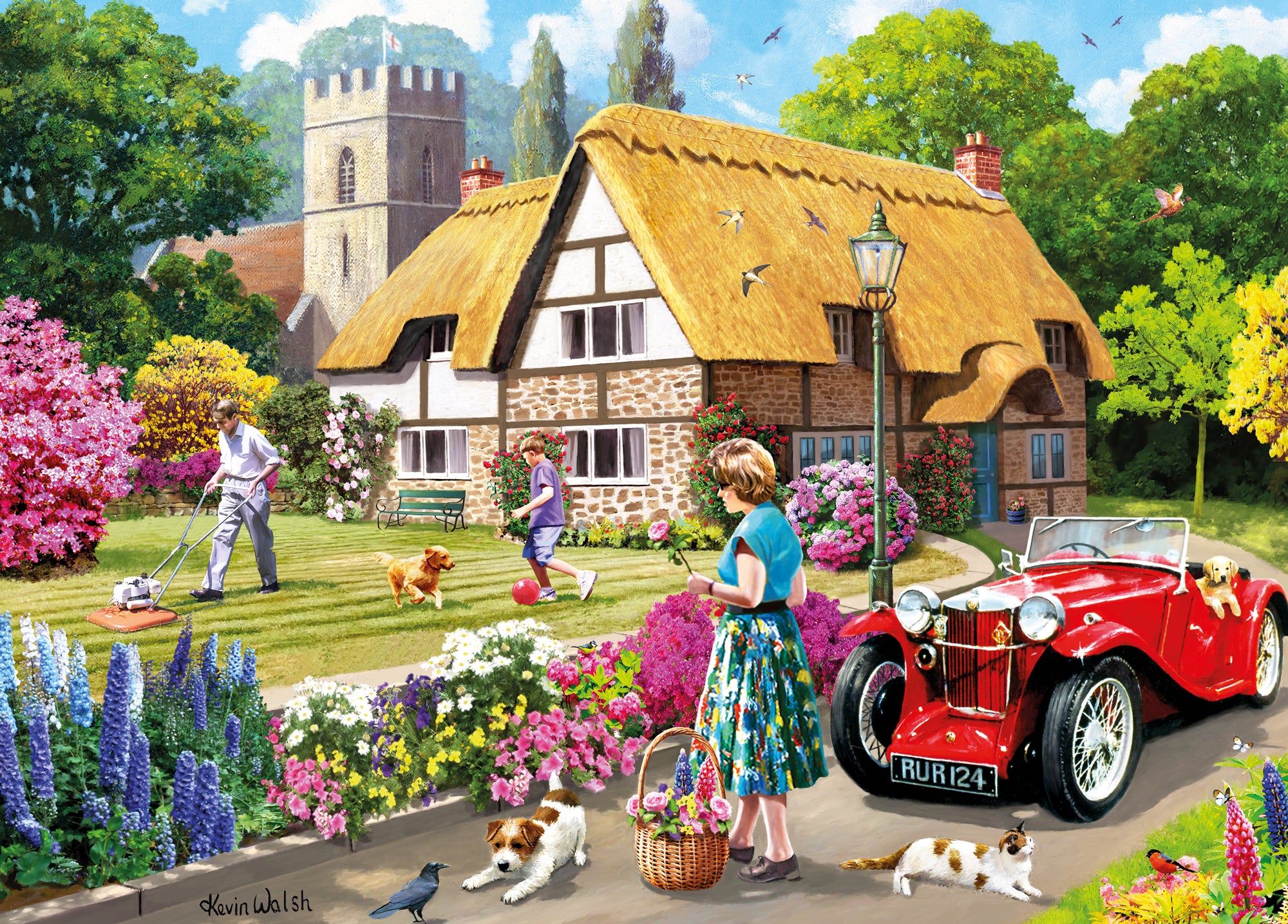 Summer In The Garden Wooden Jigsaw Puzzle By Kevin Walsh