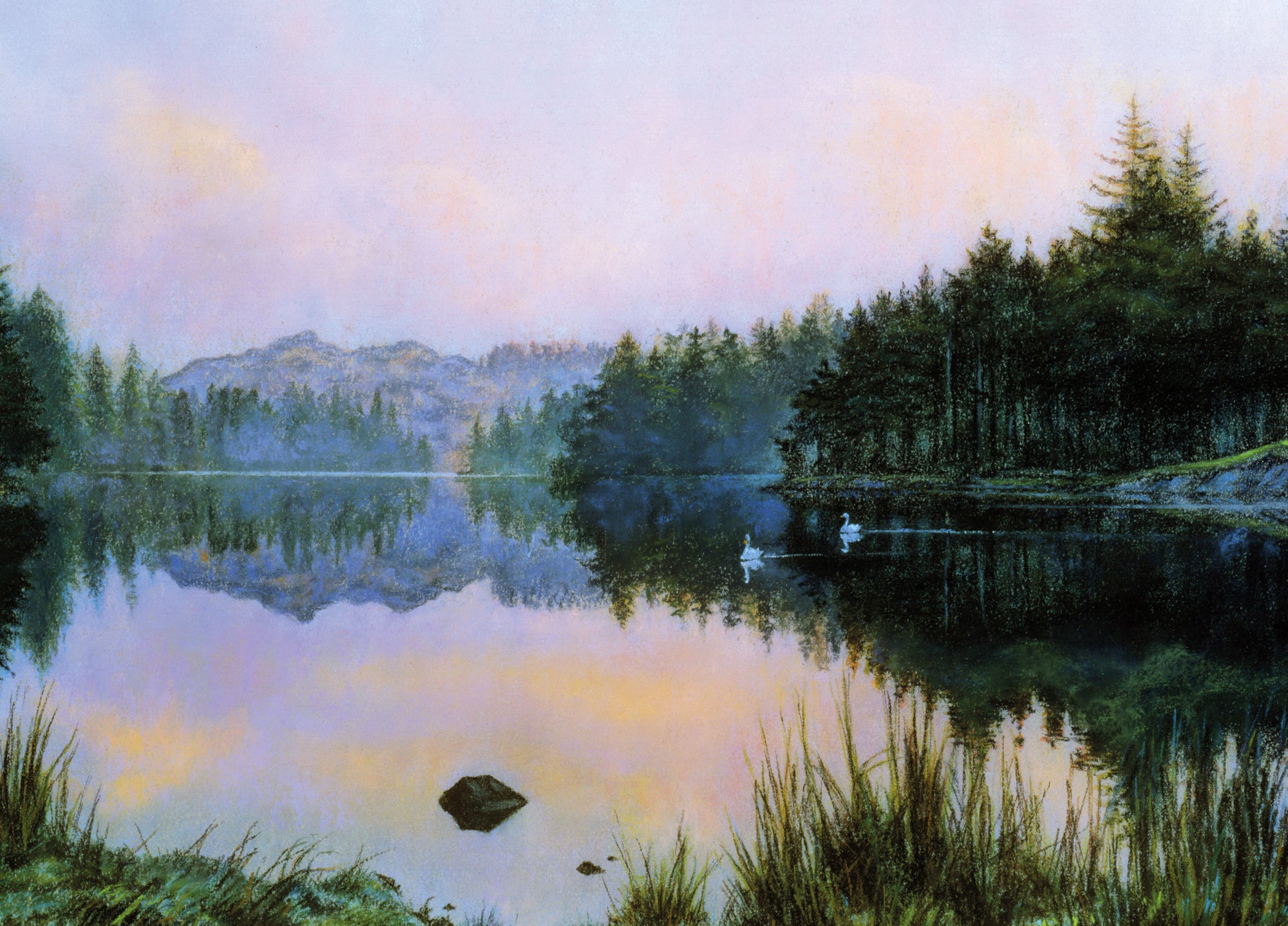 Daybreak On Tarn Hows Wooden Jigsaw Puzzle