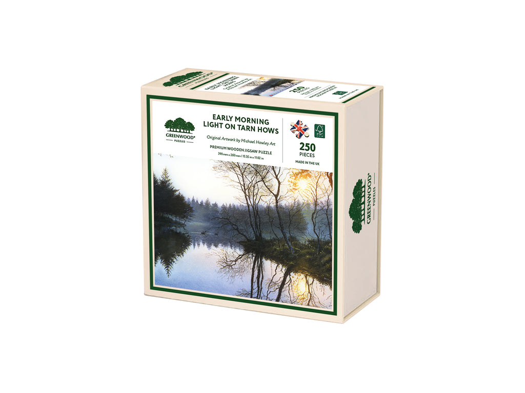 Early Morning Light On Tarn Hows Wooden Jigsaw Puzzle