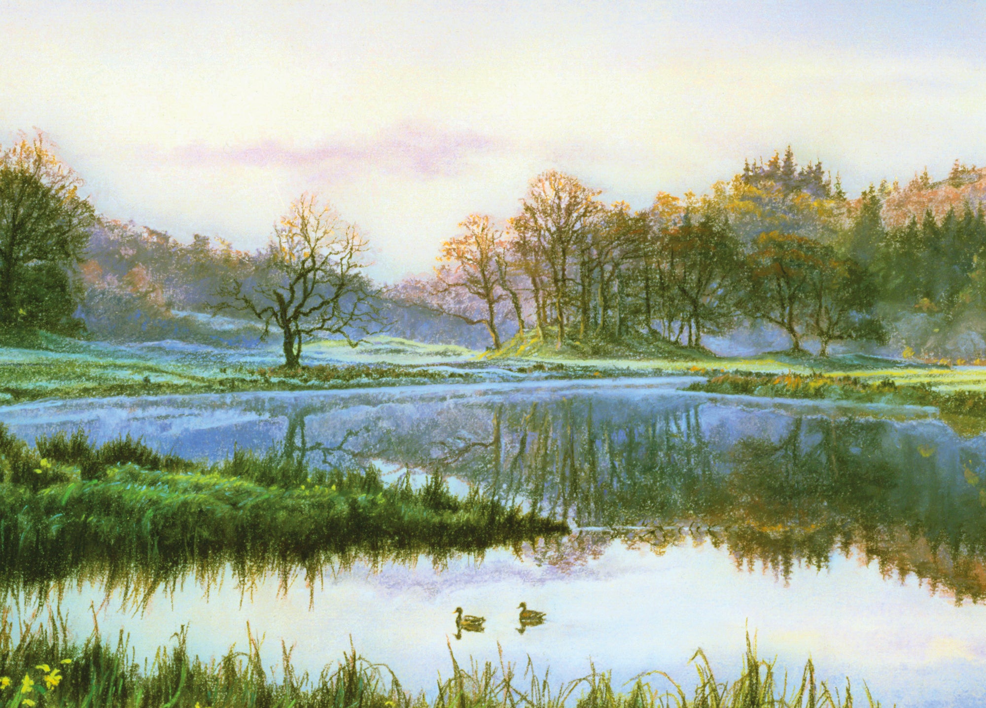 Early Spring Morning On Elterwater Wooden Jigsaw Puzzle
