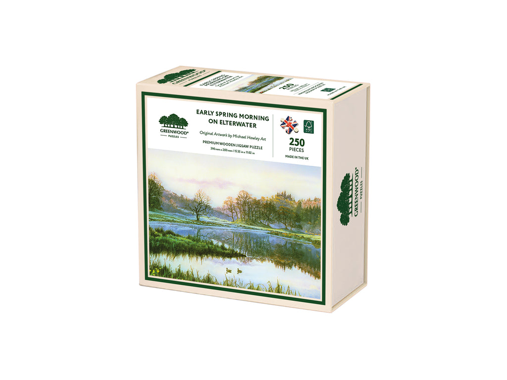 Early Spring Morning On Elterwater Wooden Jigsaw Puzzle