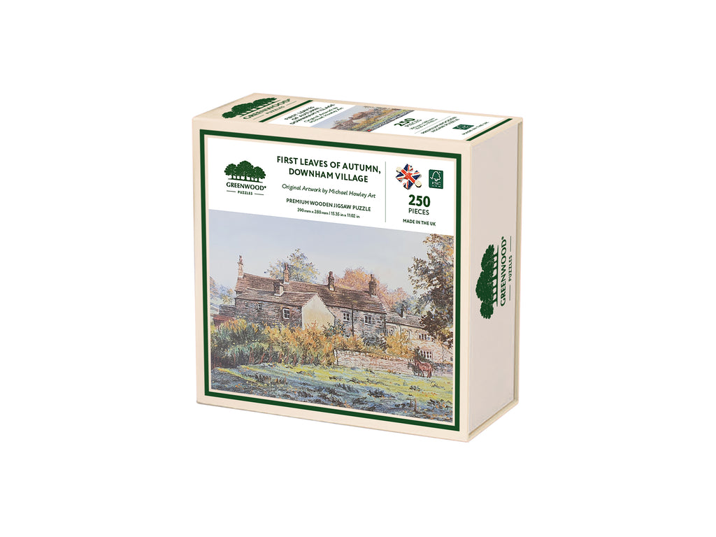 First Leaves of Autumn, Downham Village Wooden Jigsaw Puzzle