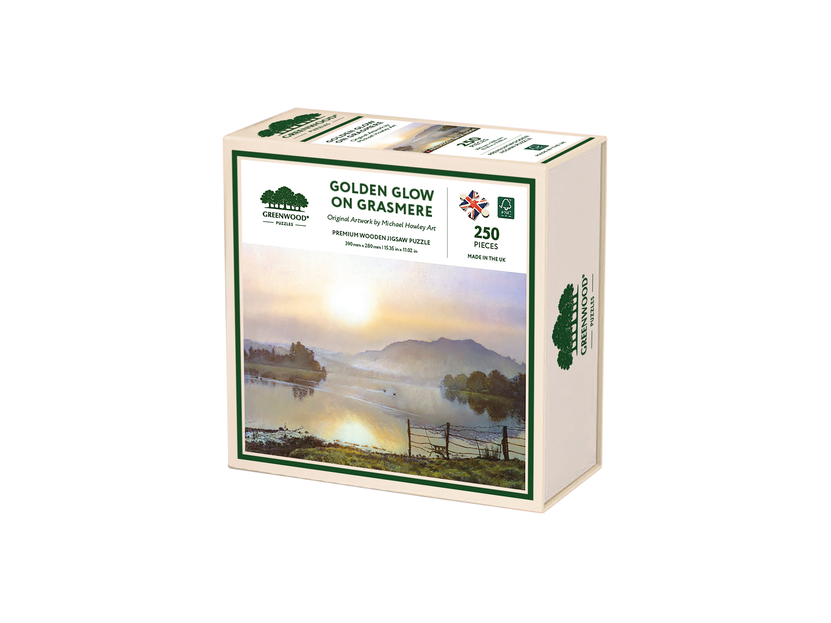 Golden Glow on Grasmere Wooden Jigsaw Puzzle
