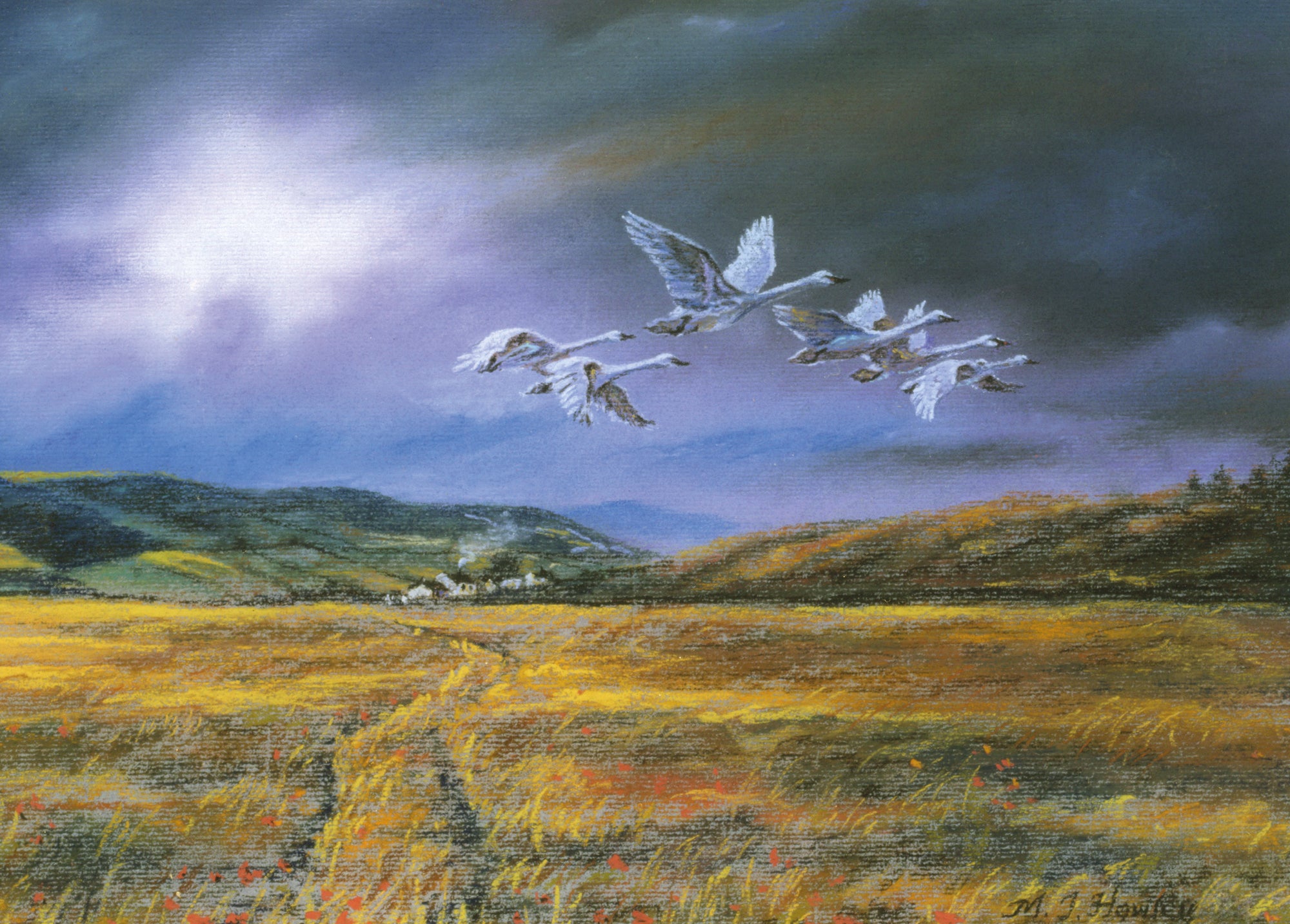 Heading Home Over Newchurch Wooden Jigsaw Puzzle
