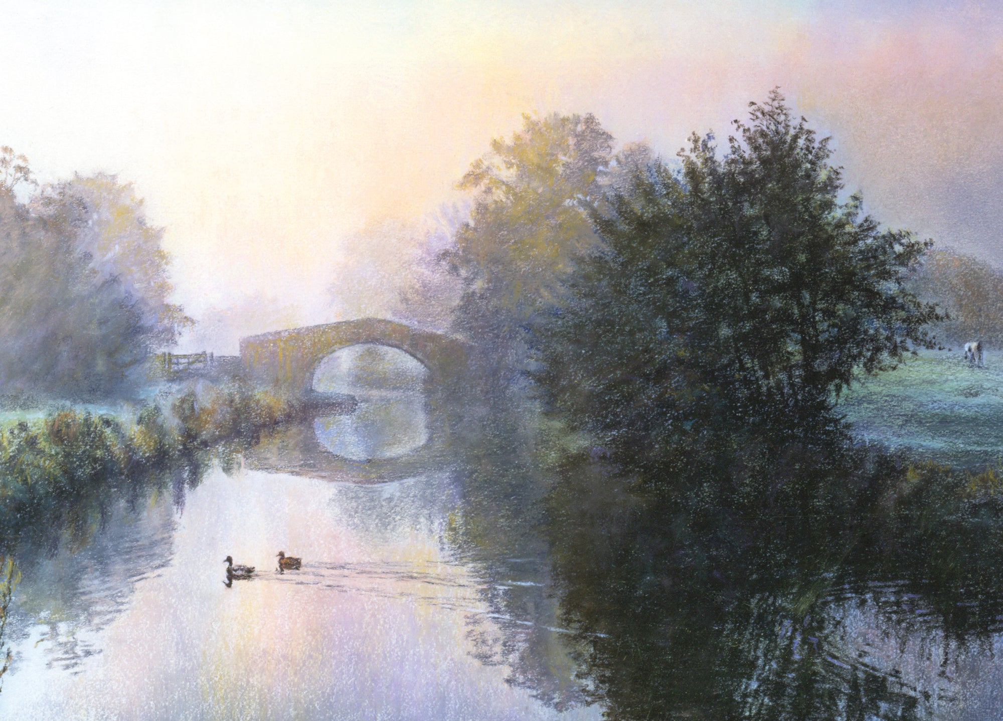 Misty Morning On The Canal - Foulridge, Wooden Jigsaw Puzzle