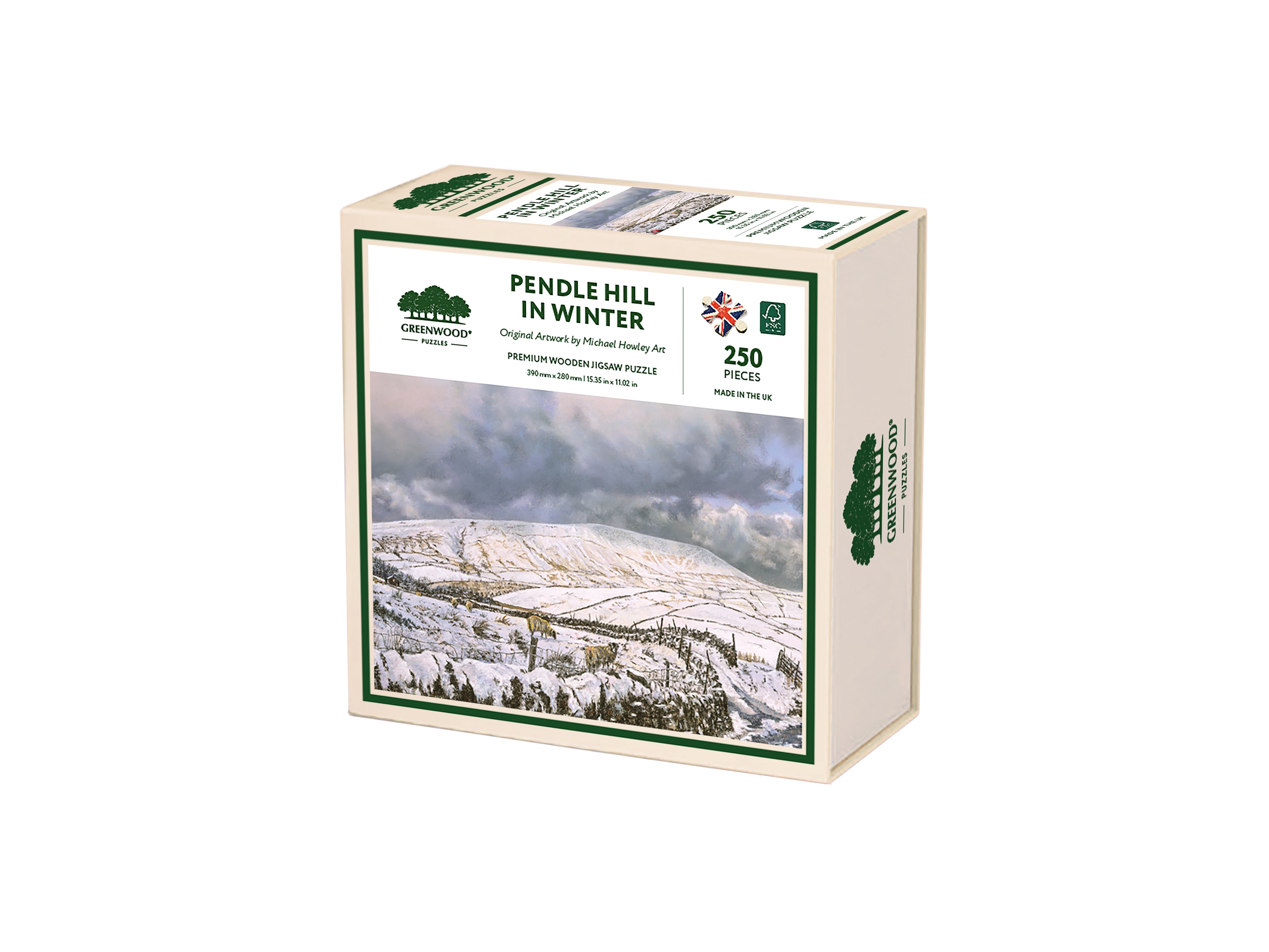 Pendle Hill In Winter Wooden Jigsaw Puzzle