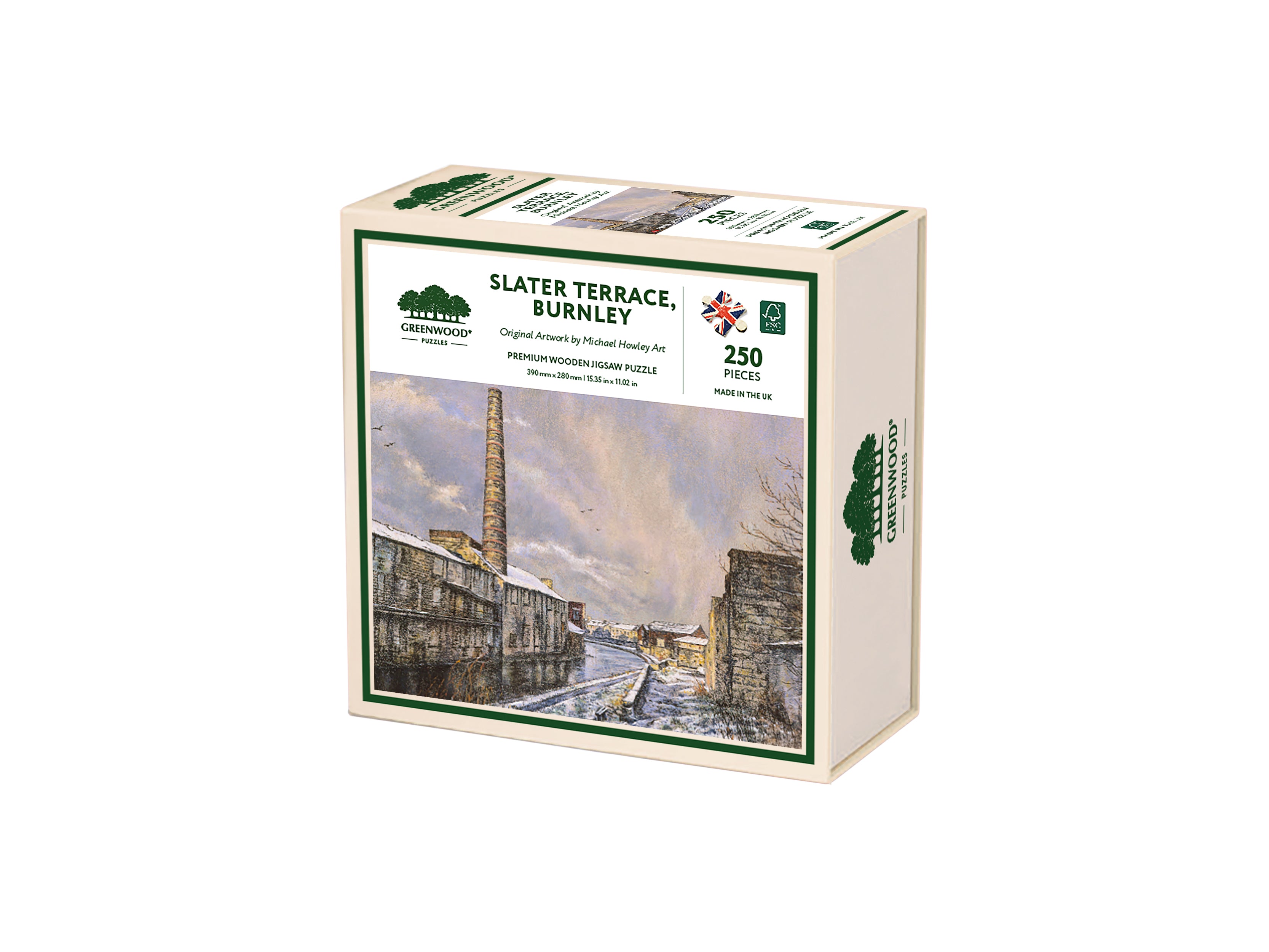 Slater Terrace - Burnley, Wooden Jigsaw Puzzle