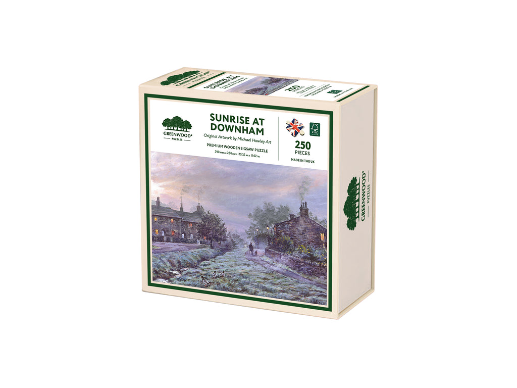 Sunrise At Downham Wooden Jigsaw Puzzle